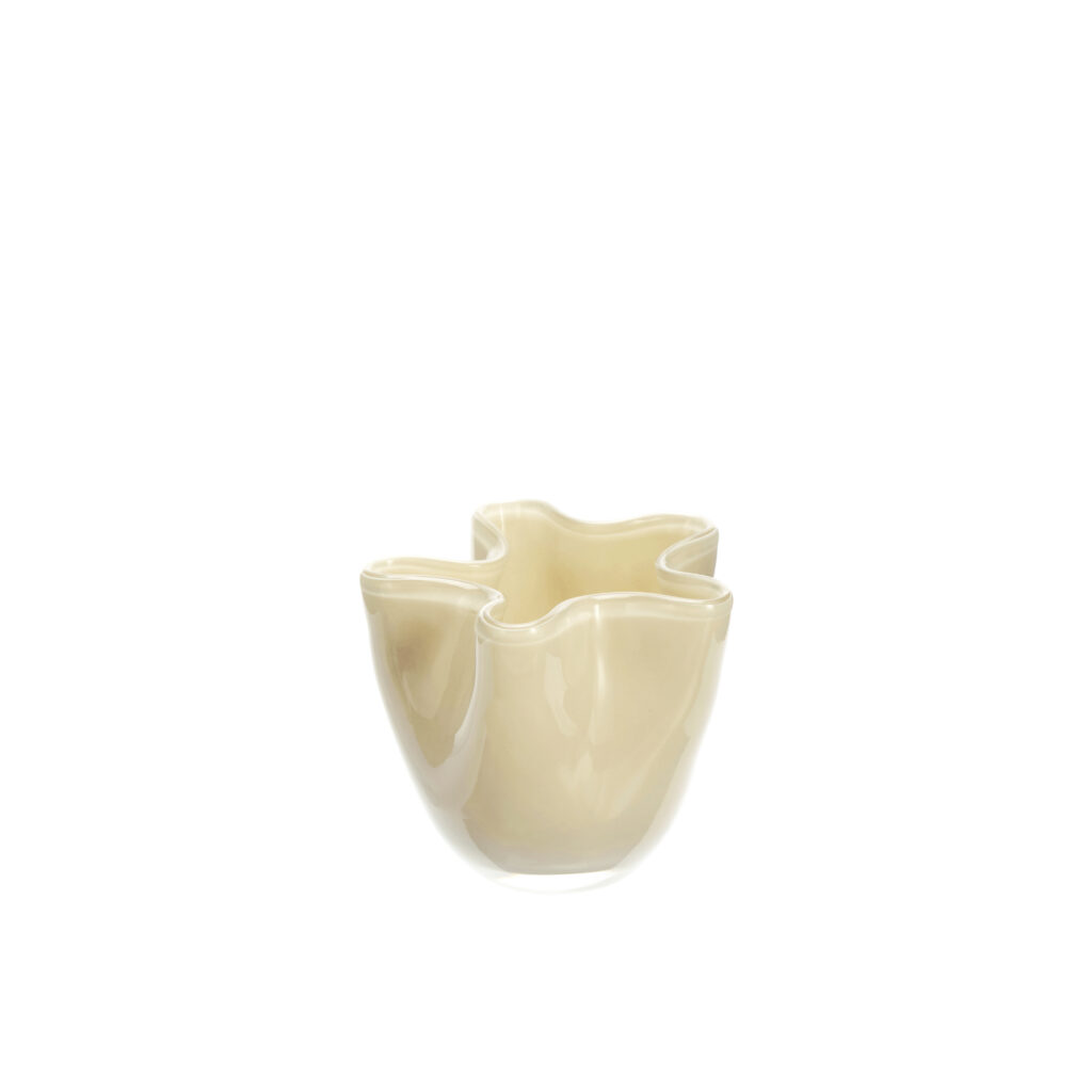 Vase en verre crème