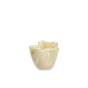 Vase en verre crème