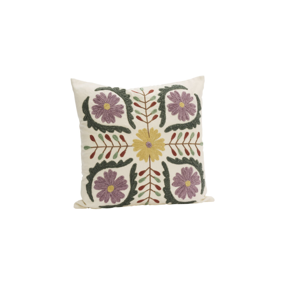 Housse de coussin broderie persane Suzani