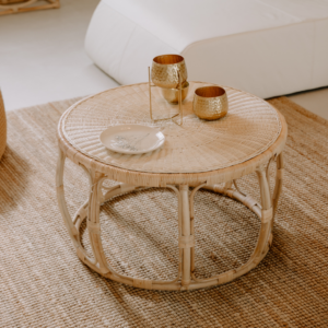 Table basse en rotin