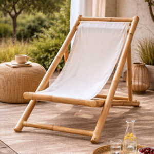 Chilienne en bambou et toile blanche