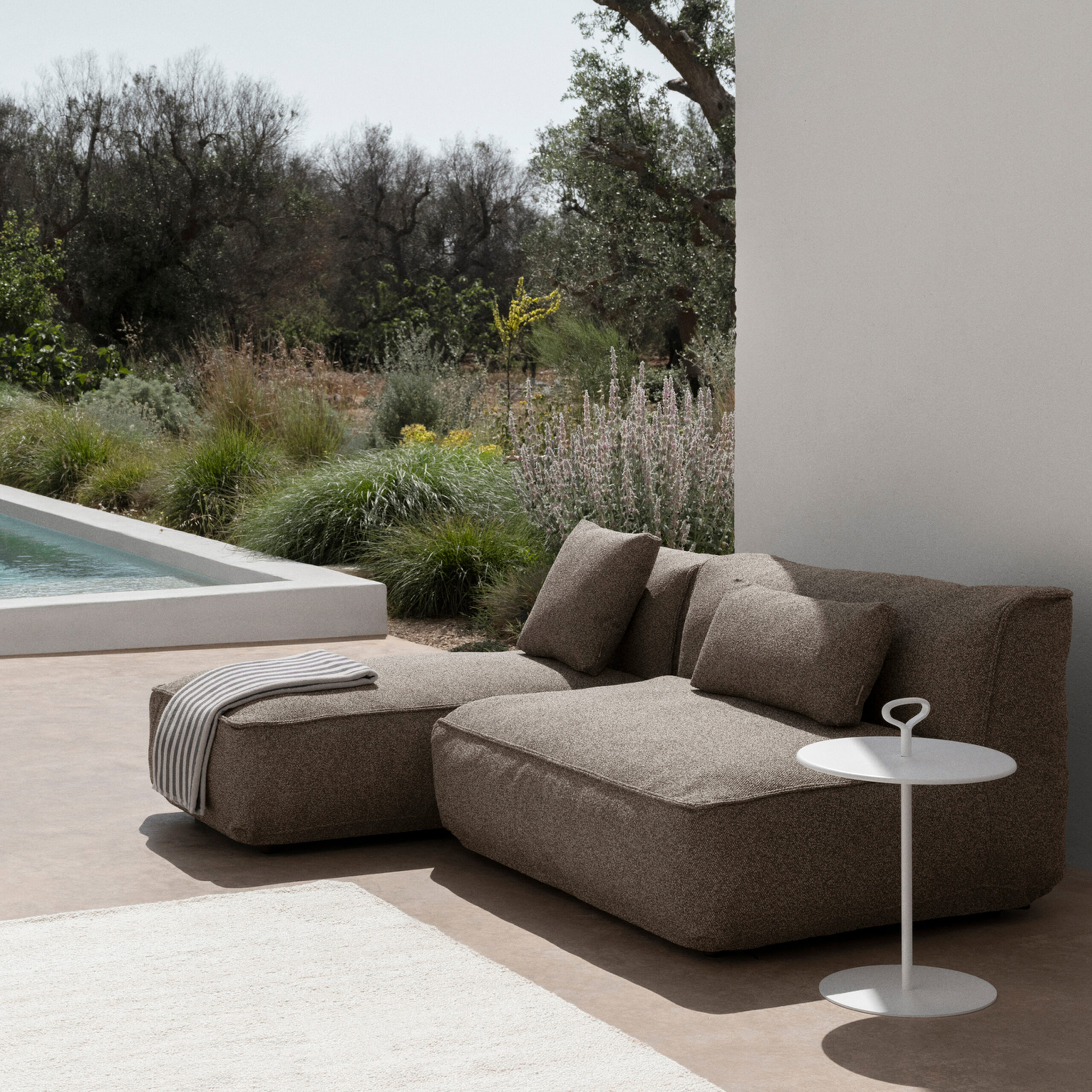 Canapé modulable, couleur cloud bouclé