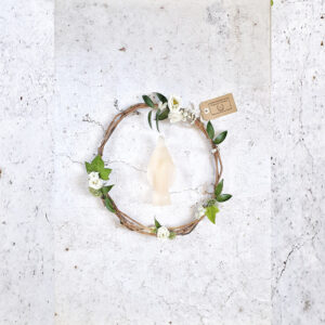 Vierge miraculeuse "papyrus" en cire