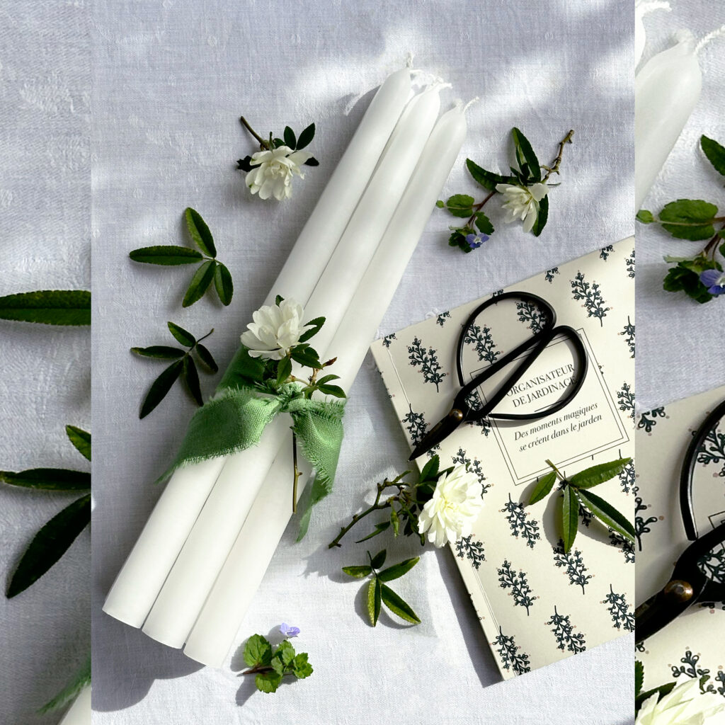 Lot de 6 bougies coniques "blanches"