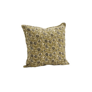 Housse de coussin imprimé beige & kaki