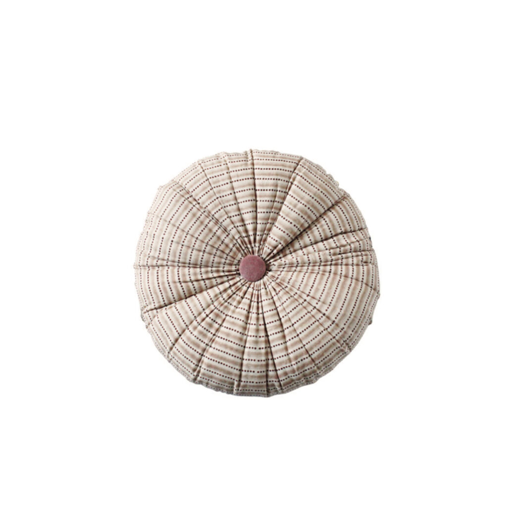 Coussin rond en coton imprimé "Goa"