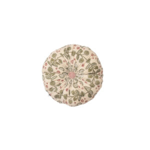 Coussin rond en coton imprimé "Miami"