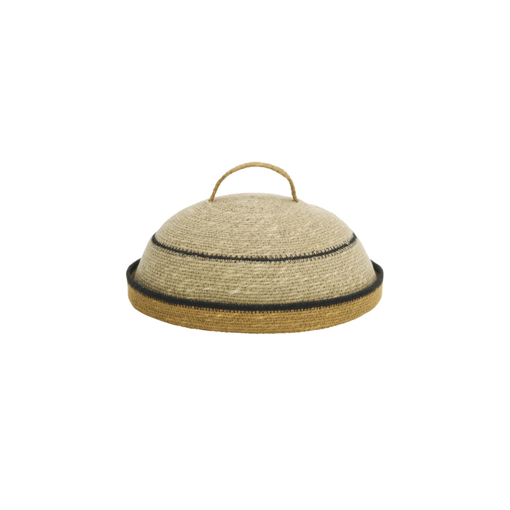 Cloche de protection des aliments en jonc de mer