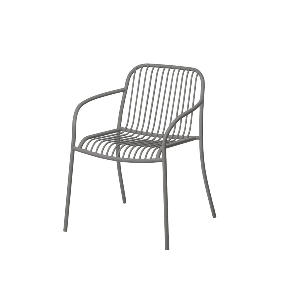 Fauteuil de jardin "Yua Wire", gris foncé