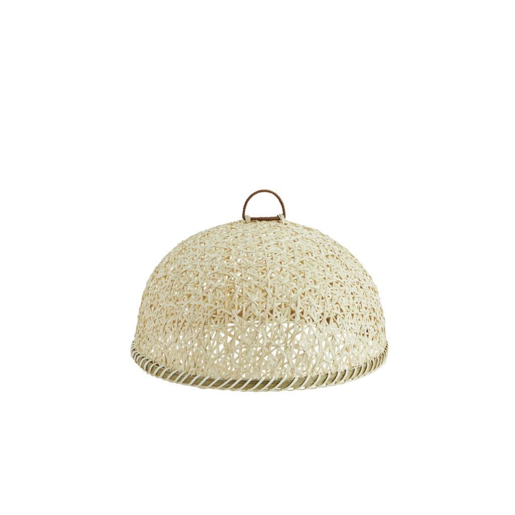 Cloche de protection des aliments en bambou