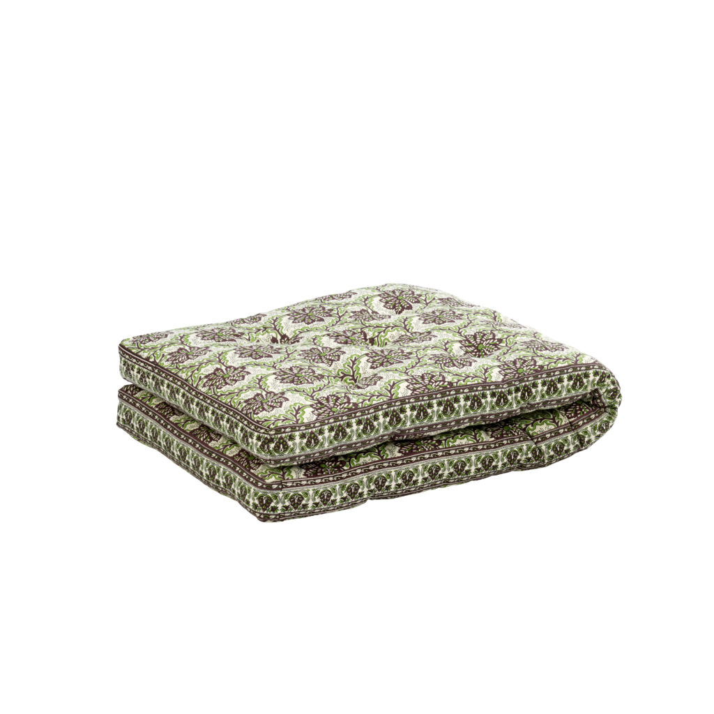 Matelas de sol en coton imprimé fleuri