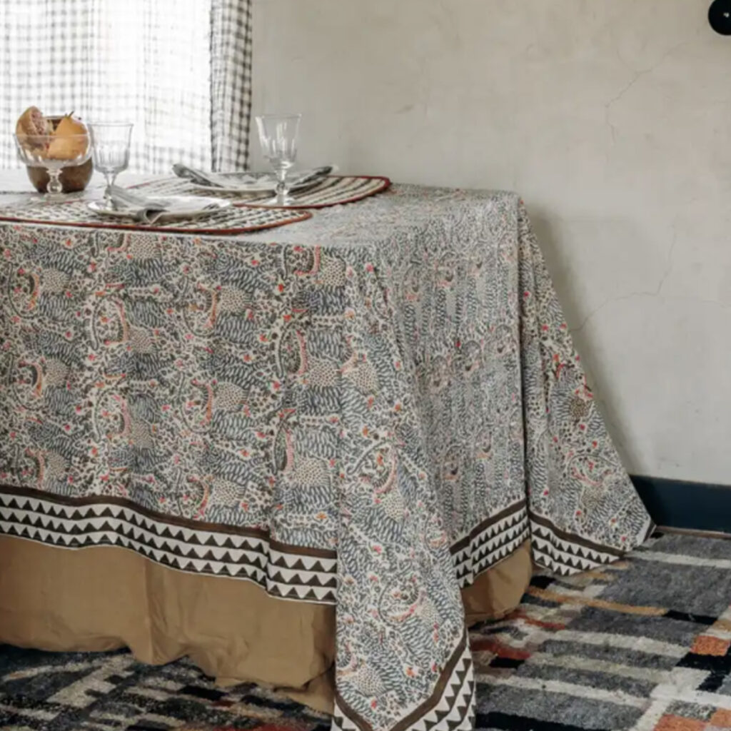 Nappe en coton imprimée "Londres" 180 x 280