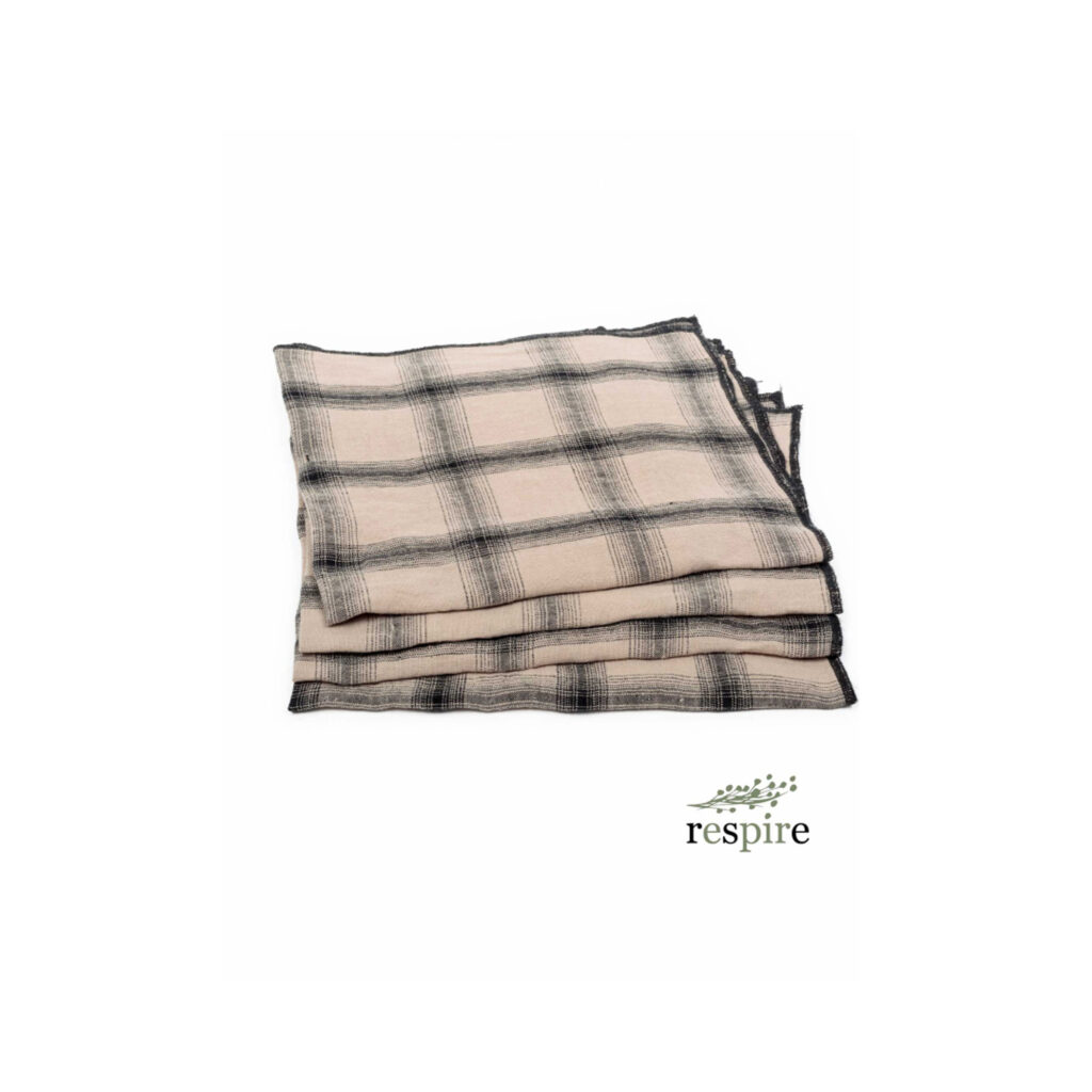 Set de 4 serviette de table en lin "Namib"