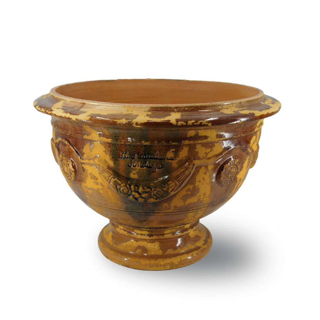 Coupe d’Anduze émaillé vieilli tradition flammé | H50