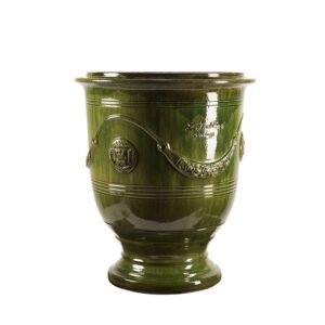 Vase d’Anduze émaillé tradition vert T1 | H80