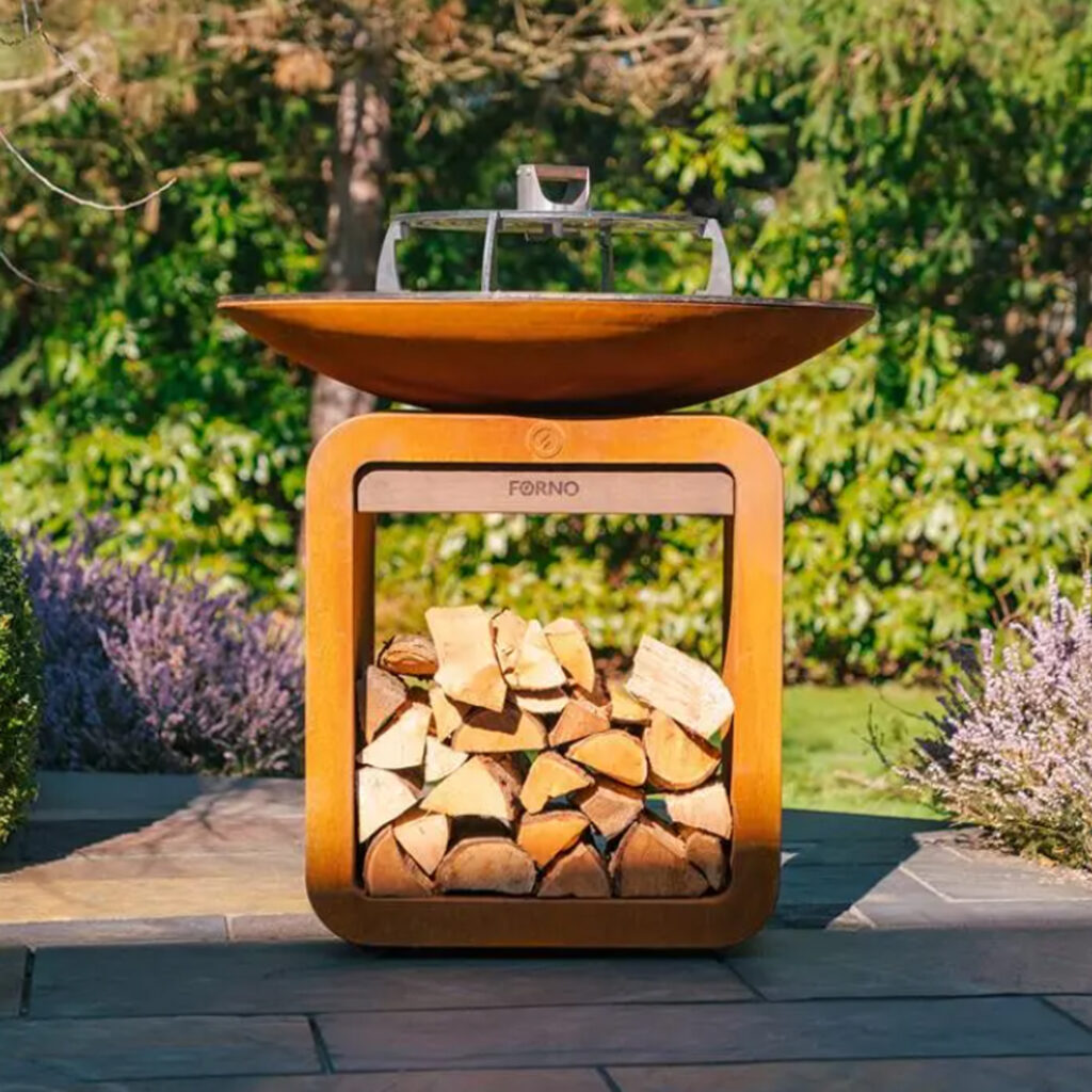 Brasero "Seare Halo" en acier corten & accessoires grill