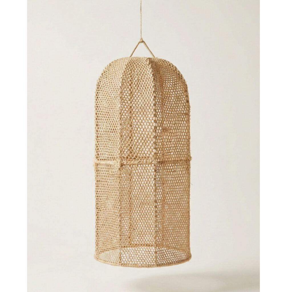 Suspension tube en raphia