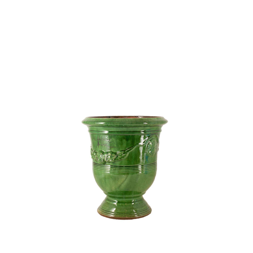 Vase d’Anduze émaillé tradition vert T4 | H43