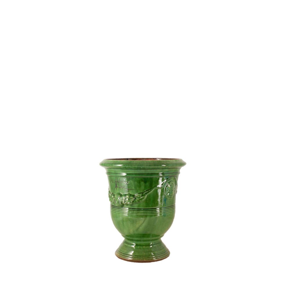 Vase d’Anduze émaillé tradition vert T5 | H32