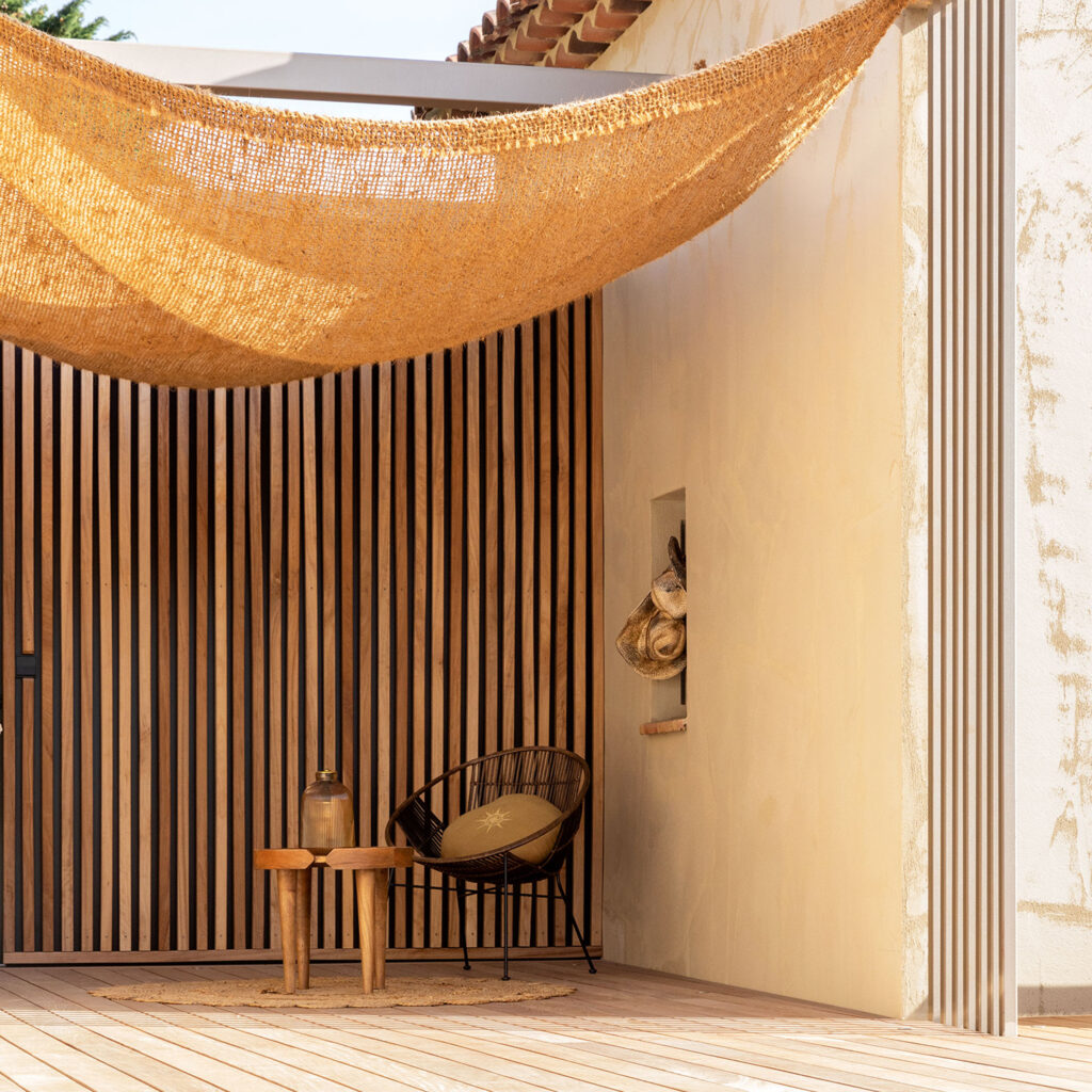 Voile d'ombrage en fibre de coco à suspendre 4 points | 3x4m