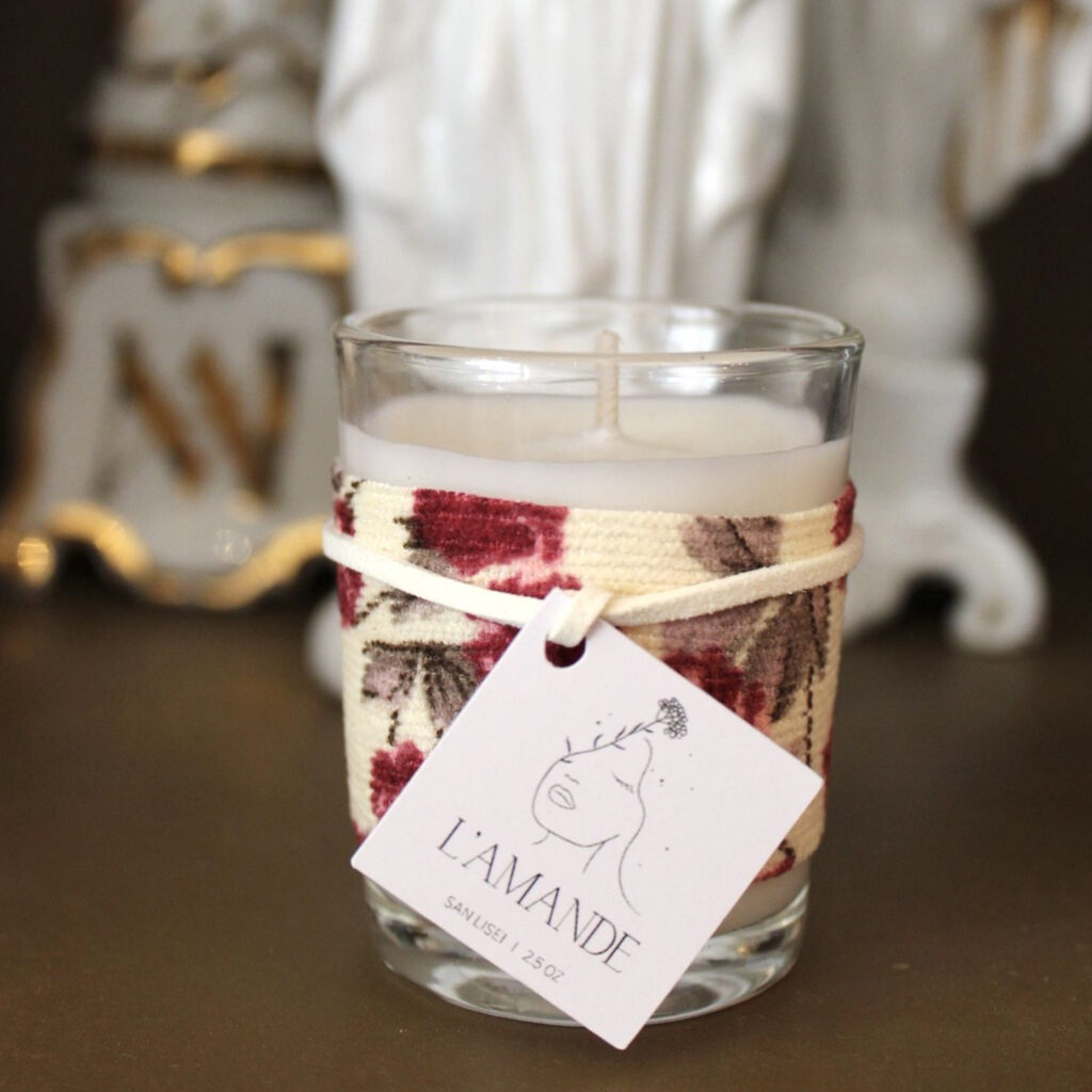 Bougie fleurie Amande, San Lisei