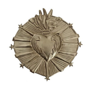 Ex-voto Cœur "Céleste" argent