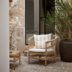 Fauteuil lounge extérieur, polyrotin