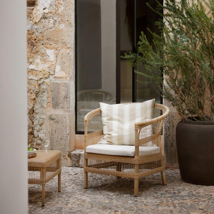 Fauteuil lounge extérieur, polyrotin