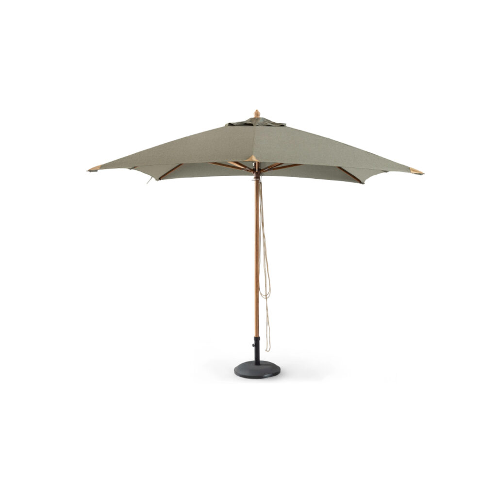 Parasol en teck 3 m x 3 m - Green