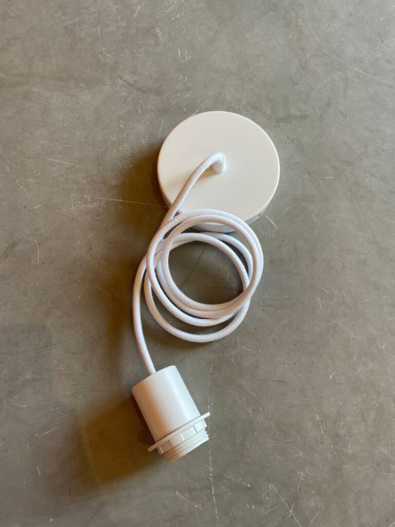 Kit de montage électrique pour suspension blanc