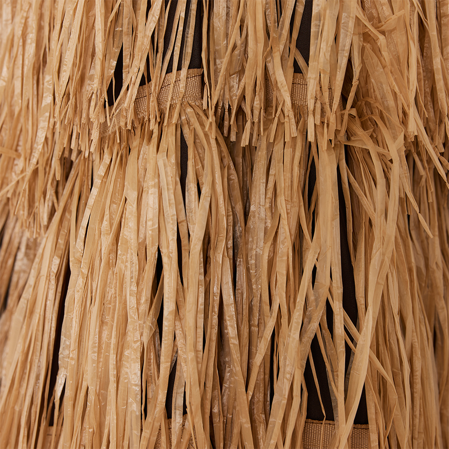 Parasol en raphia et bois, diamètre 3m – Image 5
