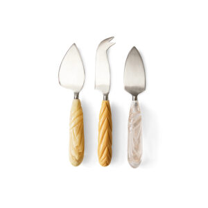 Set de couteaux à fromage, crème