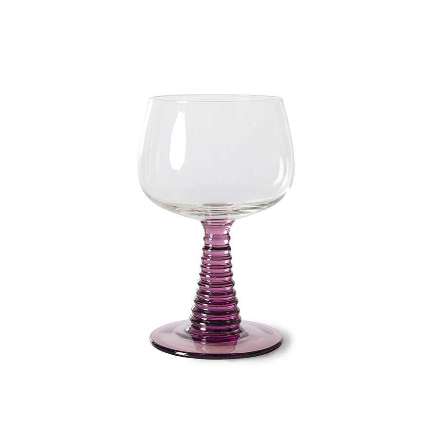 Verre à vin haut tourbillonnant, violet