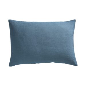 Housse de coussin en lin denim, 50 x 75 cm