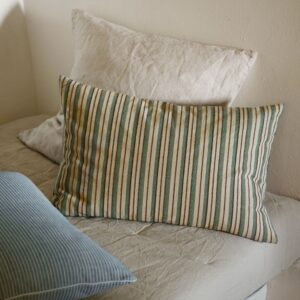 Housse de coussin en coton recyclé sauge, 40 x 60 cm