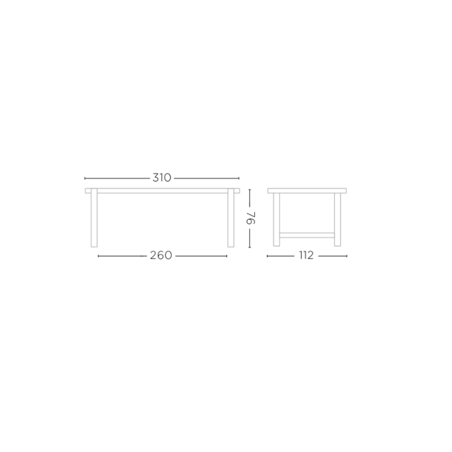 Table en teck Jacoba, 3,1m – Image 6