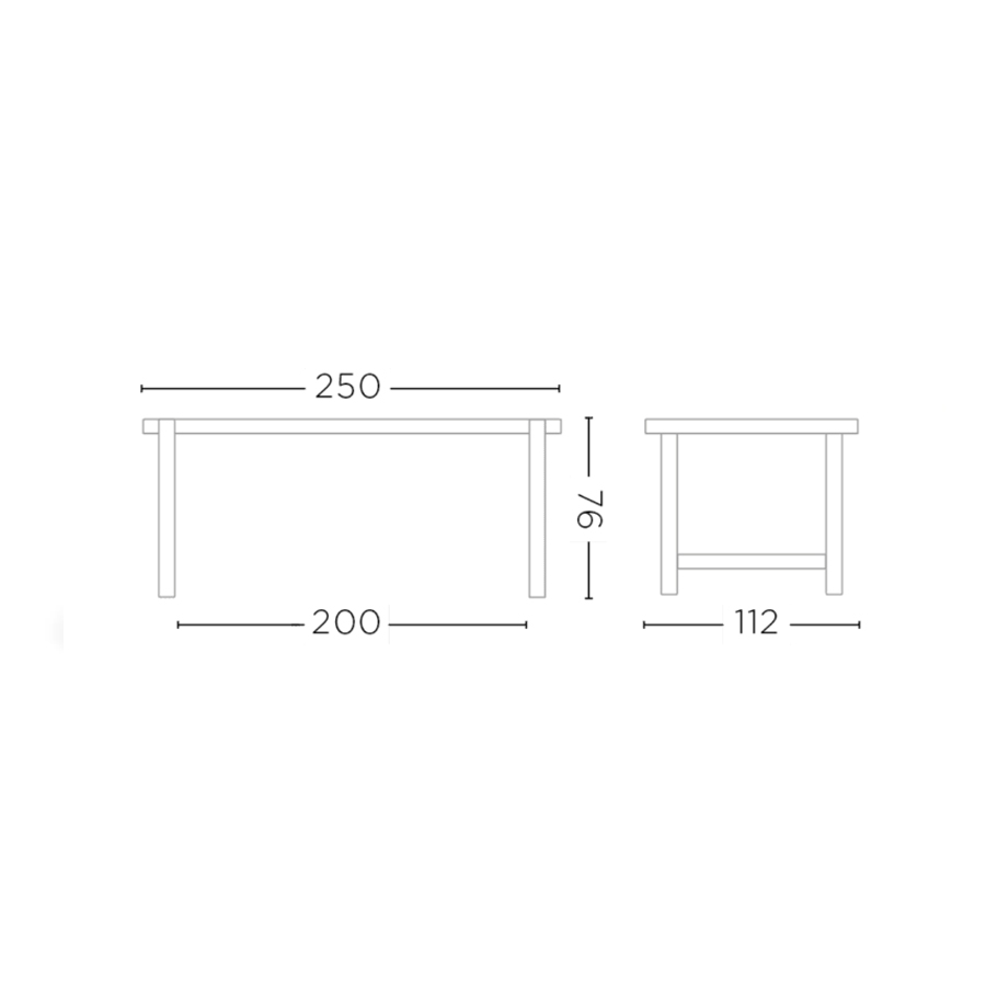 Table en teck Jacoba, 2,5m – Image 6