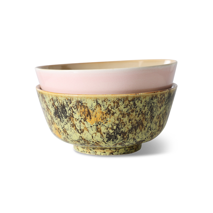 Bols à ramen « 70s ceramics », ascend (lot de 2)