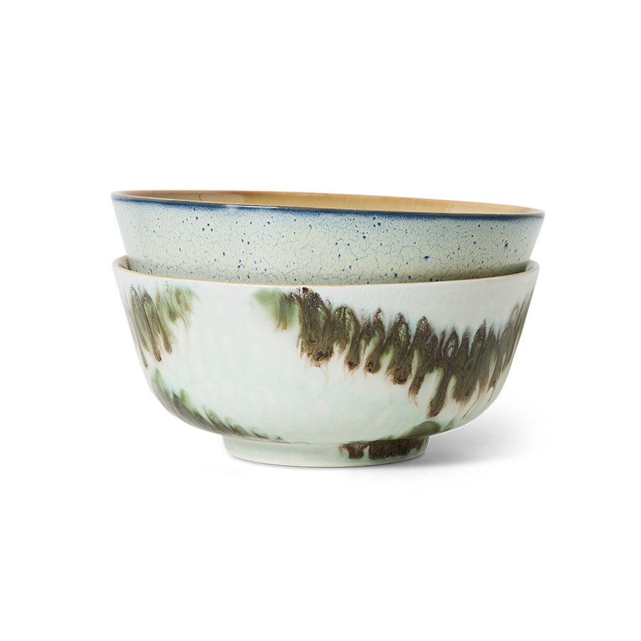 Bols à ramen « 70s ceramics », minimalist (lot de 2)