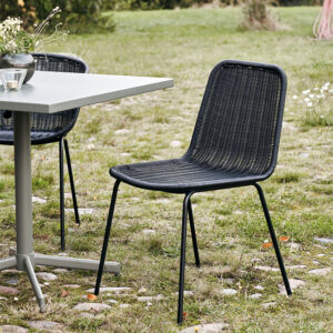 Chaise de repas HDHapur, noir