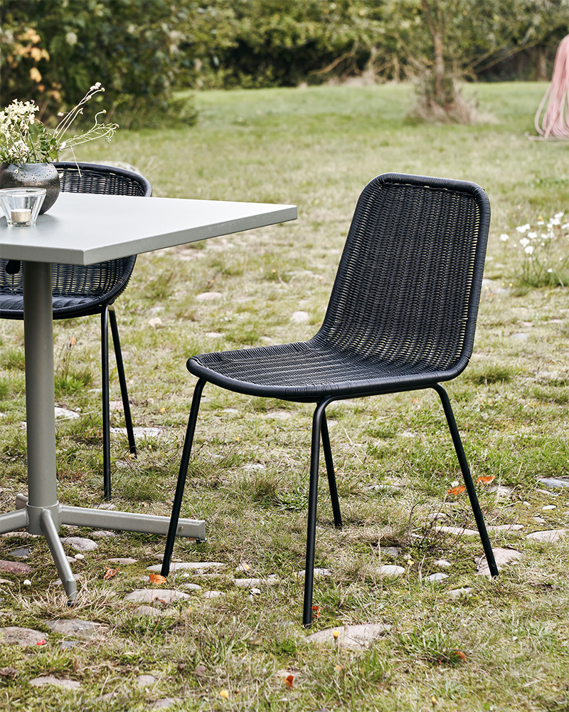 Chaise de repas HDHapur, noir