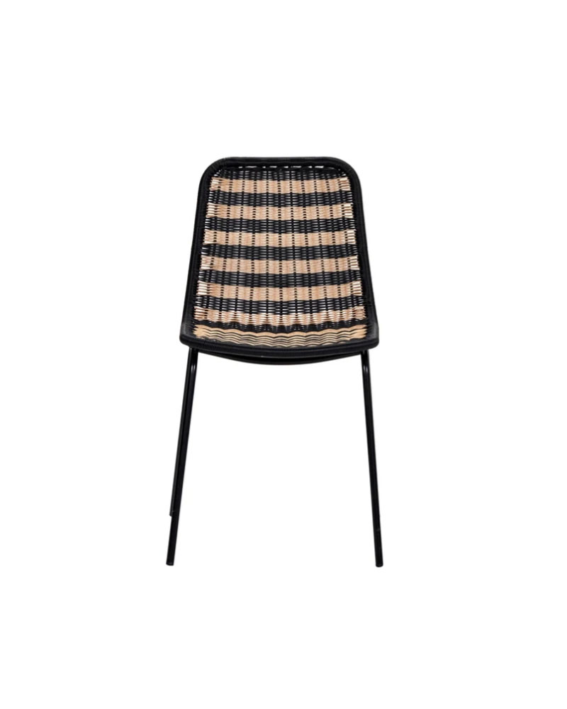 Chaise de repas HDHapur, naturel et noir – Image 3
