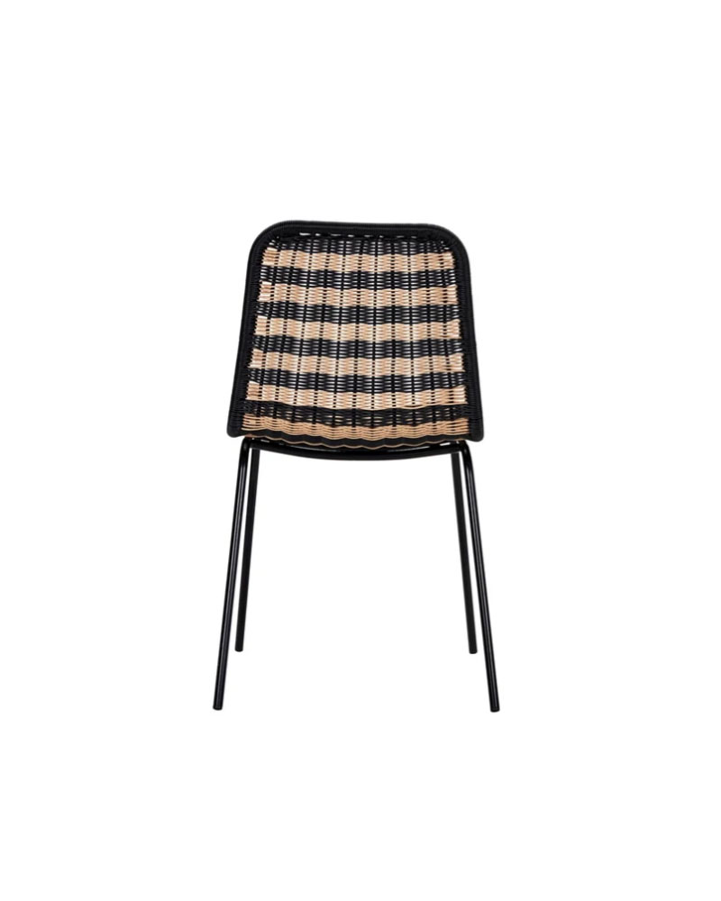 Chaise de repas HDHapur, naturel et noir – Image 4