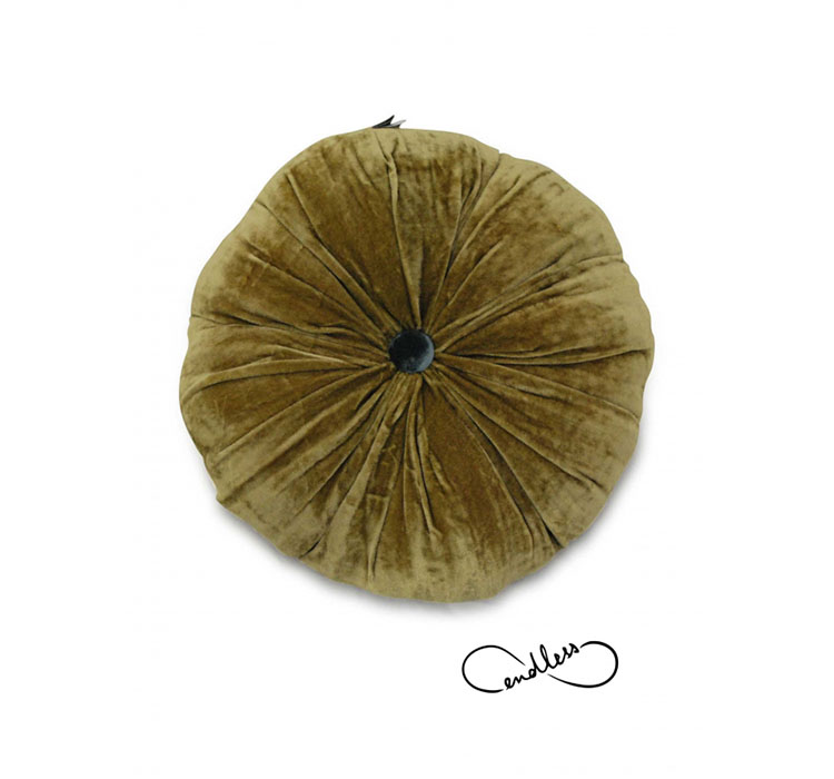 Coussin Sweet Absinthe, velours de soie