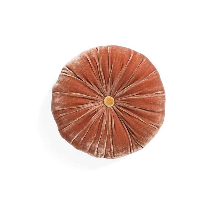 Coussin Sweet Etosha, velours de soie