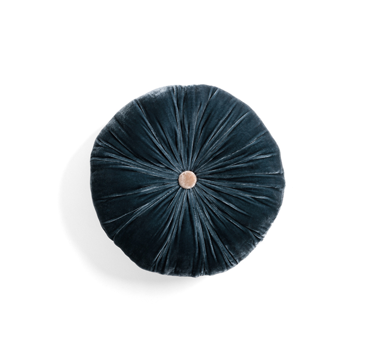 Coussin Sweet Londres, velours de soie