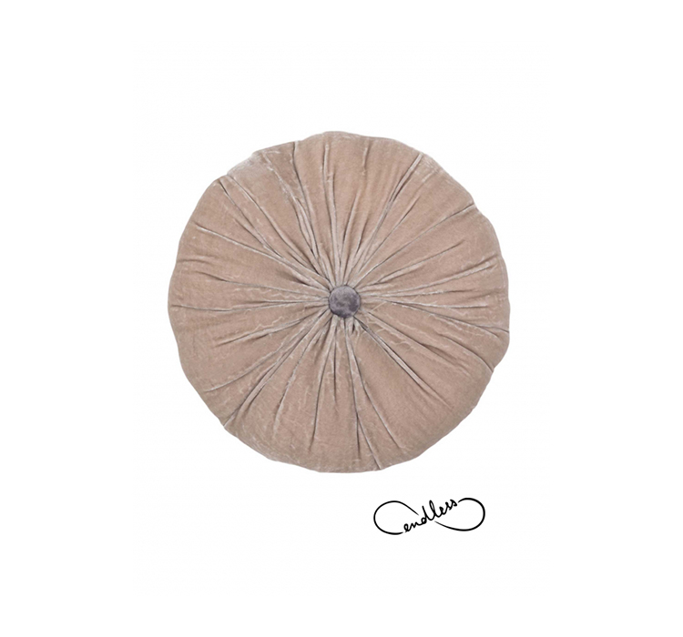 Coussin Sweet Nougat, velours de soie