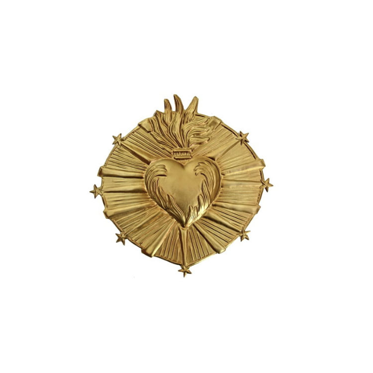 Ex-voto Cœur « Céleste » or