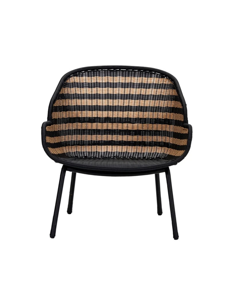 Fauteuil lounge HDHapur, naturel et noir – Image 2