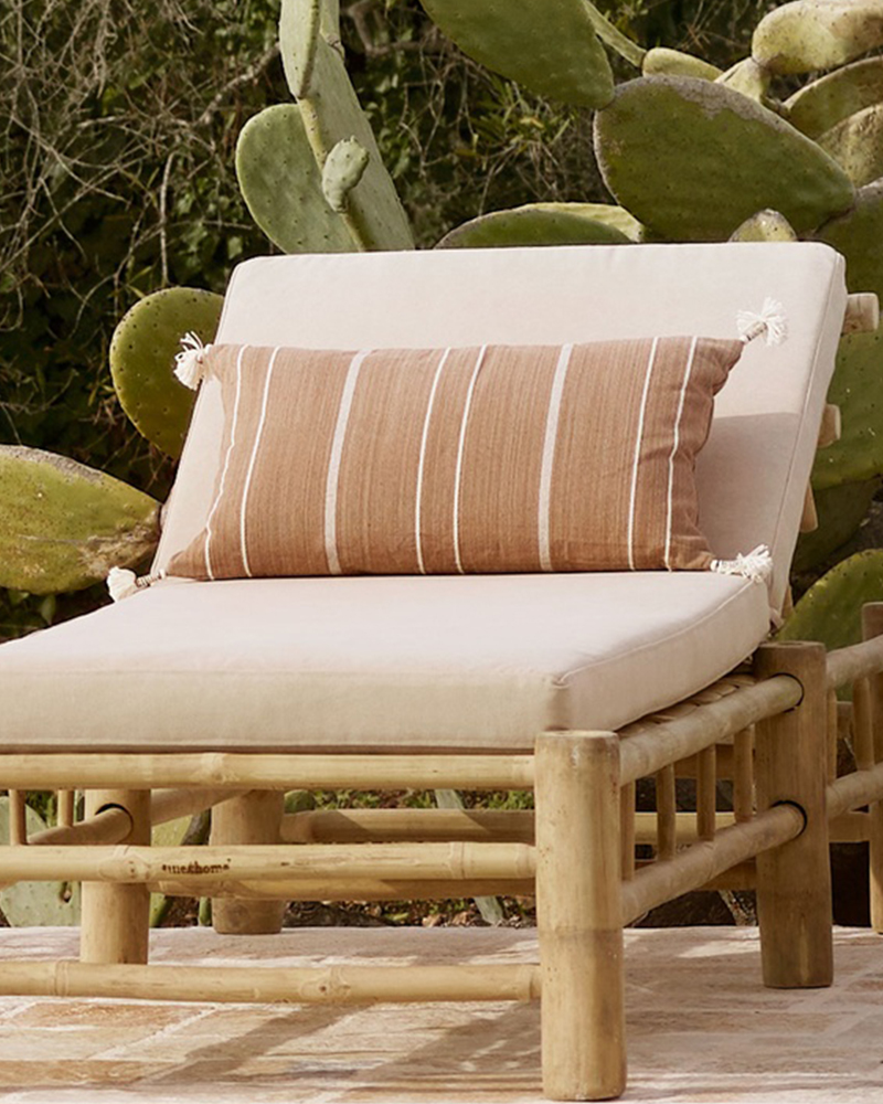 Housse de coussin en coton caramel Tass, 50 x 75 cm